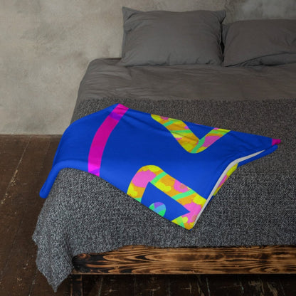 DWF Urban Jump Blue Throw Blanket from Sky Brundall Concepts