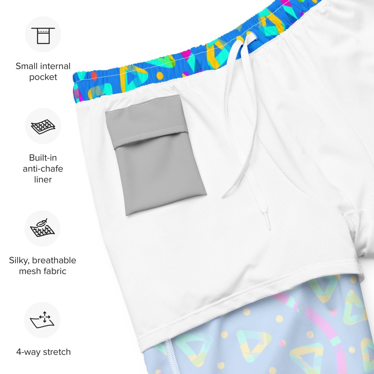 Electric Crumble Blue Swim Trunks from Sky Brundall Concepts