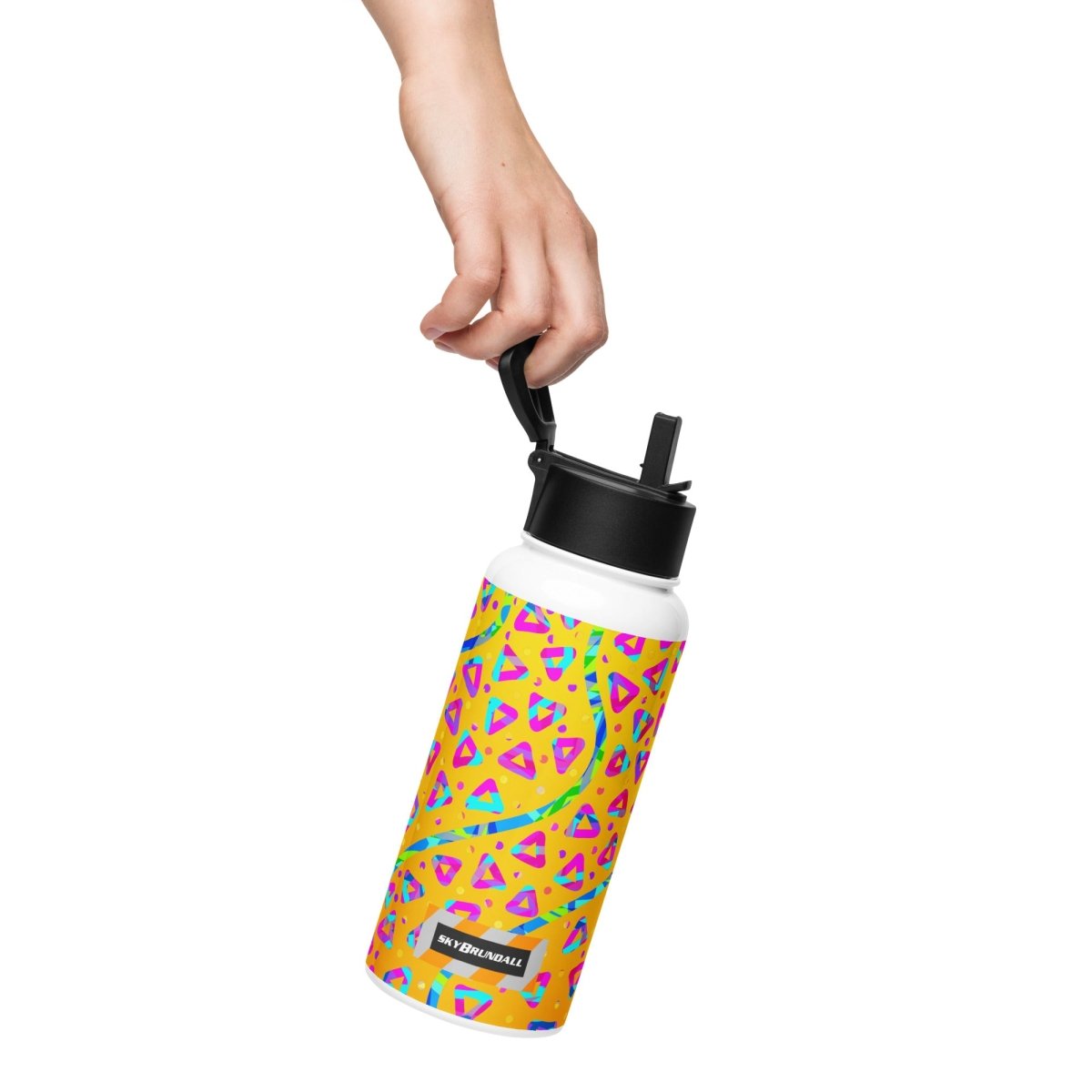 Electric Crumble Yellow Water Bottle from Sky Brundall Concepts