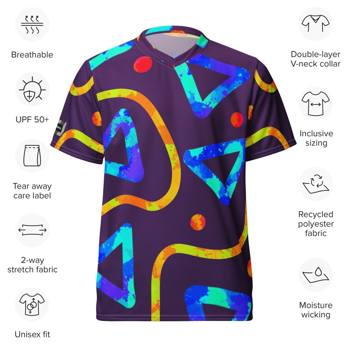 Dream Wave Festival - Arcade Crunch 1 Recycled Unisex Sports Jersey from Sky Brundall Concepts