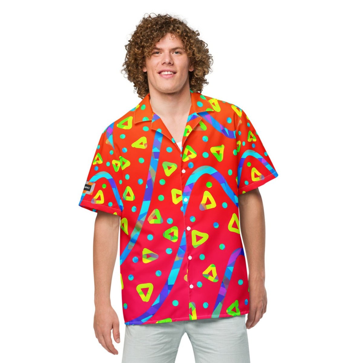 Warm Blaze Candy Rain Unisex Button Shirt from Sky Brundall Concepts