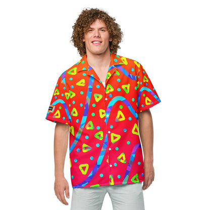 Warm Blaze Candy Rain Unisex Button Shirt from Sky Brundall Concepts