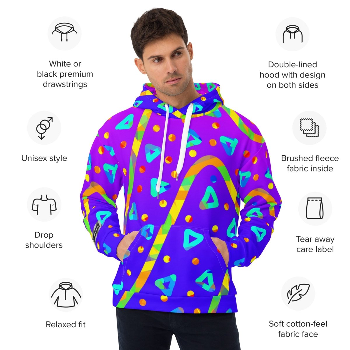 Cool Rush Candy Rain Unisex Hoodie from Sky Brundall Concepts