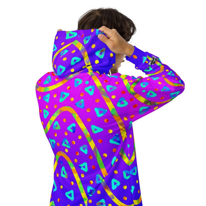 Dream Wave Festival - Cool Candy Rain Unisex Zip Hoodie from Sky Brundall Concepts