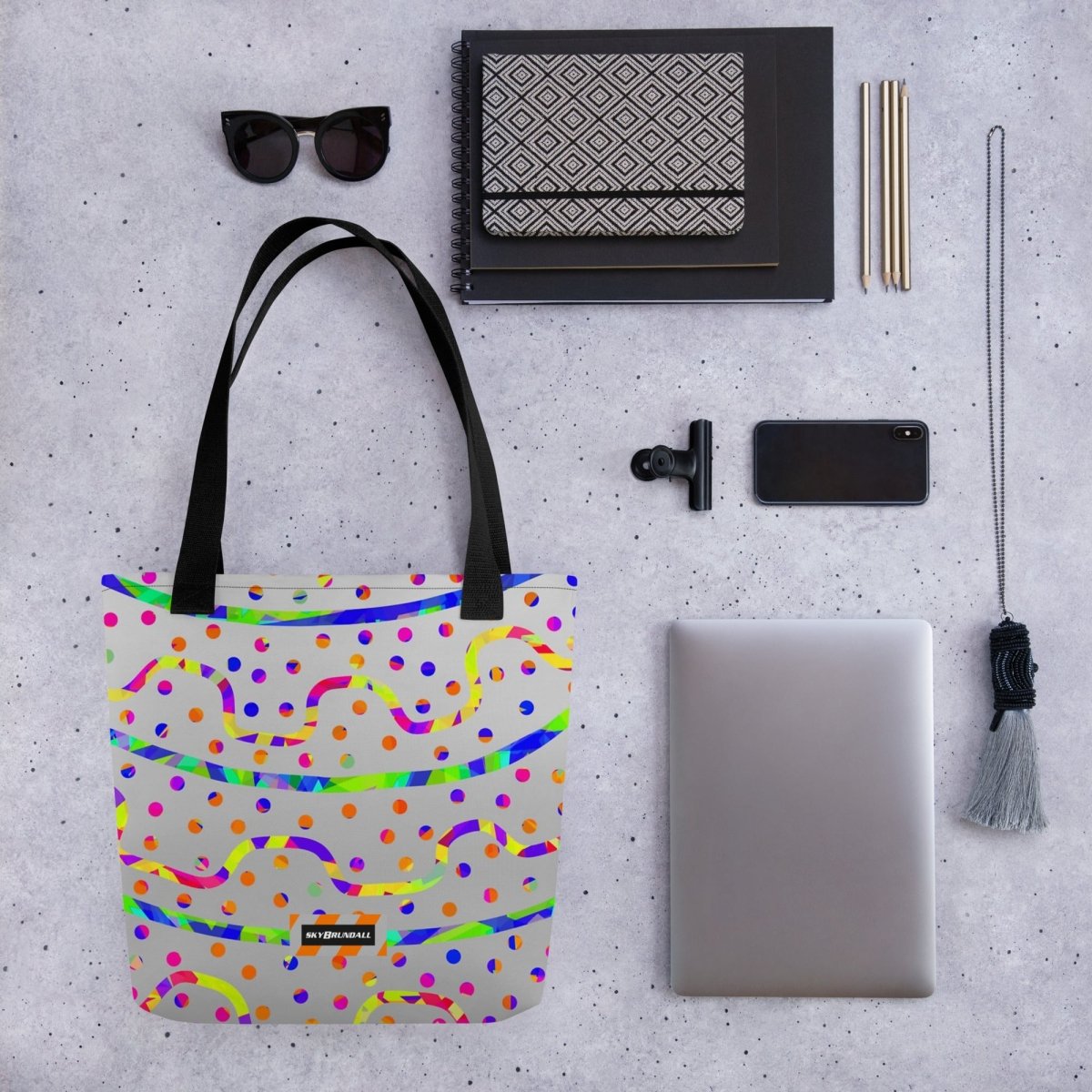 Dream Wave Festival Rainbow Fiesta Tote Bag from Sky Brundall Concepts