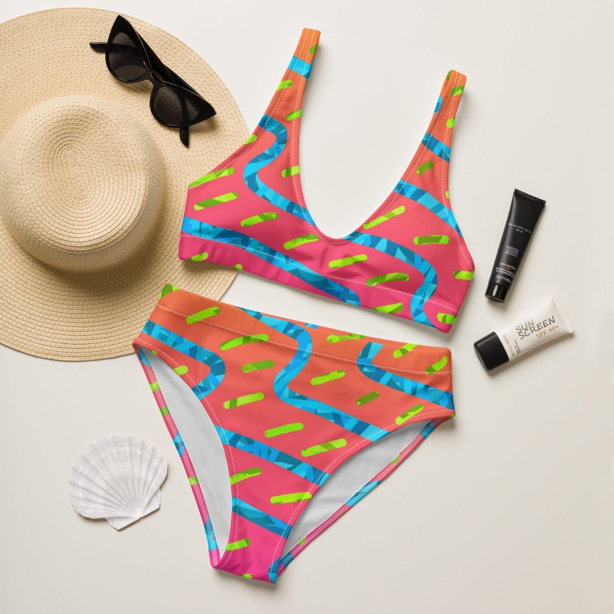 Summer Buzz High-waisted Bikini from Sky Brundall Concepts