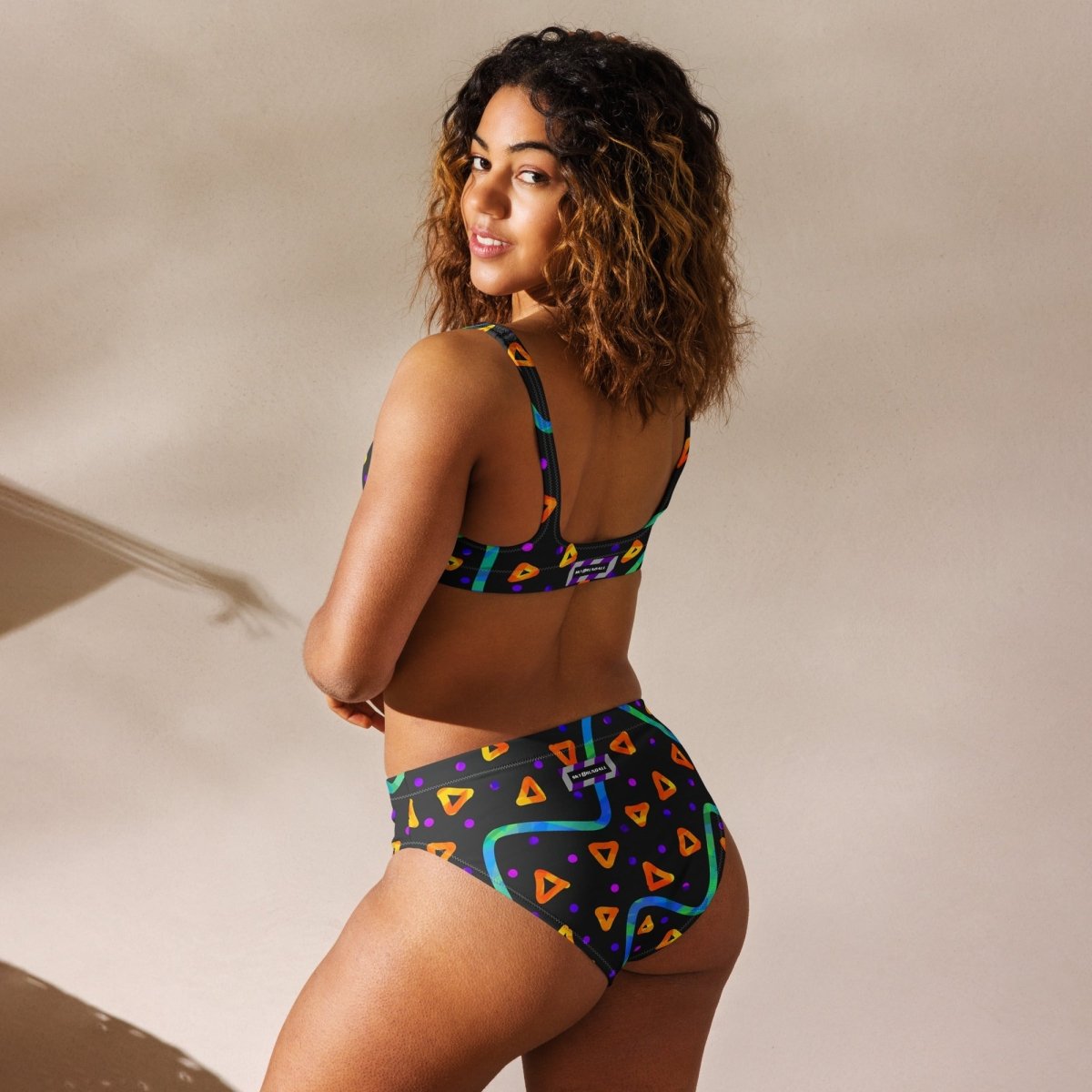 Wild Energy Orange High-waisted Bikini from Sky Brundall Concepts