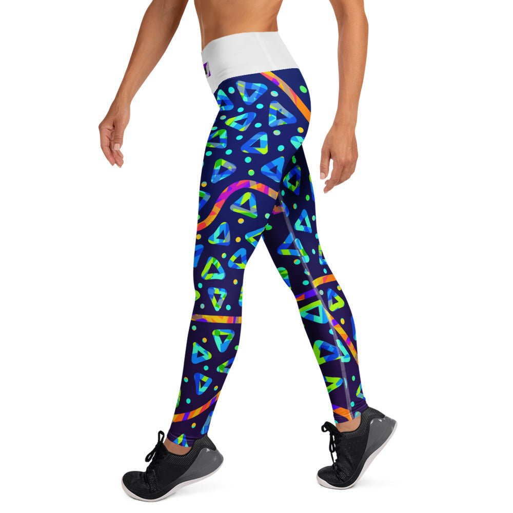 Dream Wave Festival - Electric Crumble 1 Yoga Leggings from Sky Brundall Concepts