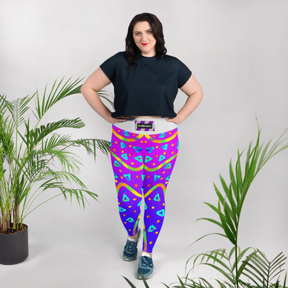 Dream Wave Festival - Cool Candy Rain All - Over Print Plus Size Leggings from Sky Brundall Concepts