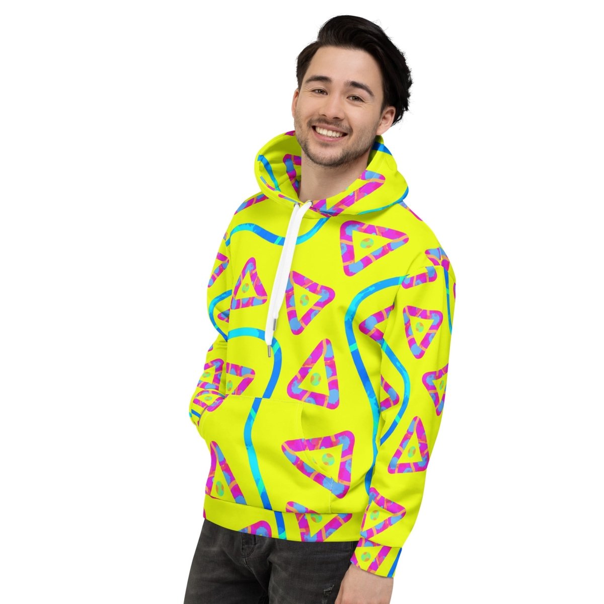 Urban Jump Yellow Unisex Hoodie from Sky Brundall Concepts