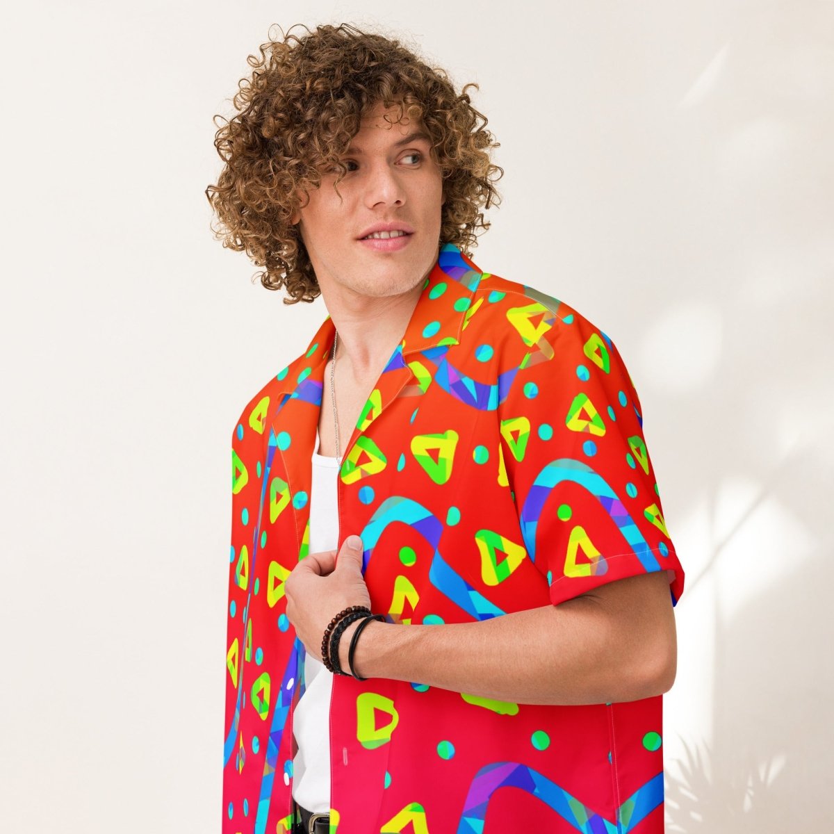 Warm Blaze Candy Rain Unisex Button Shirt from Sky Brundall Concepts