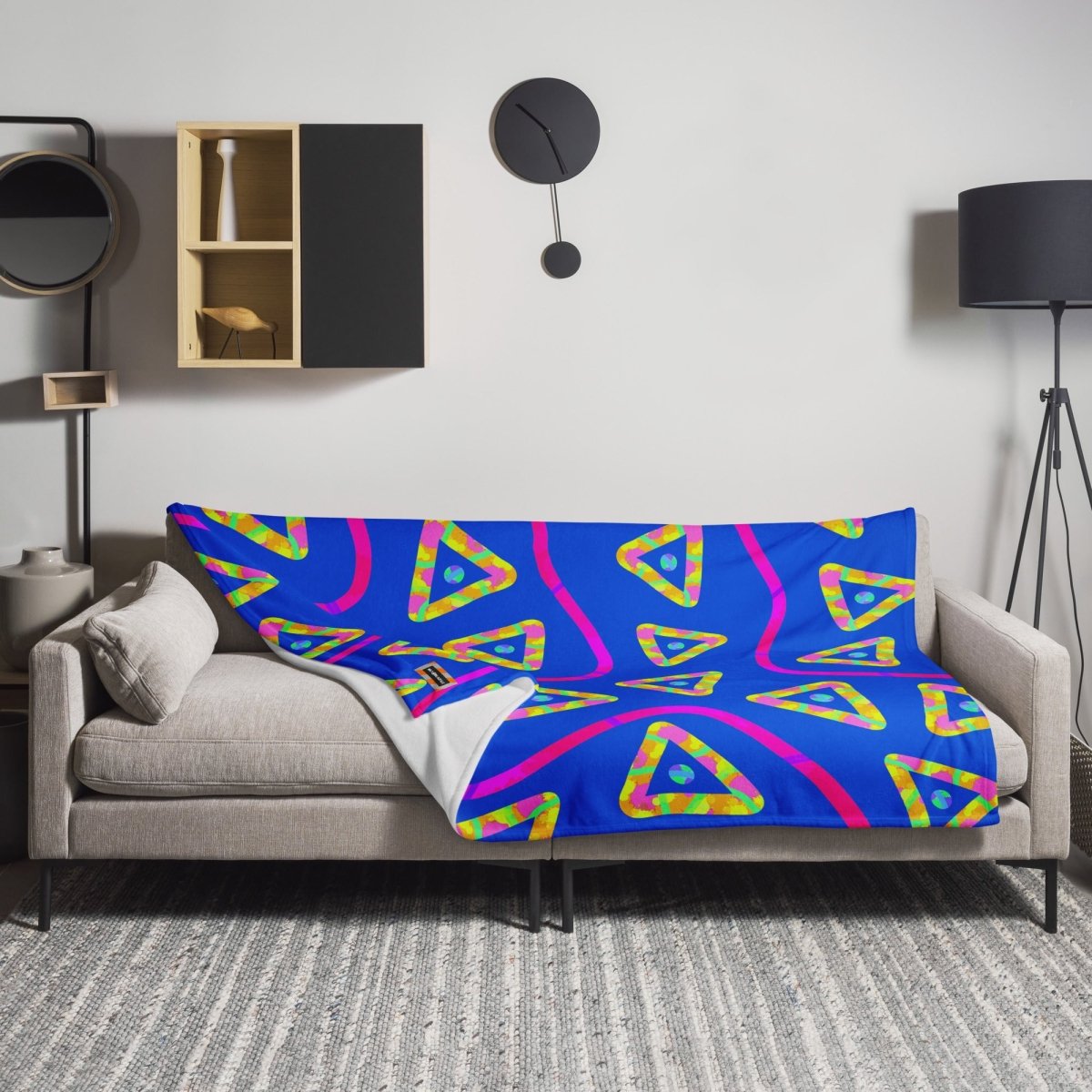 DWF Urban Jump Blue Throw Blanket from Sky Brundall Concepts