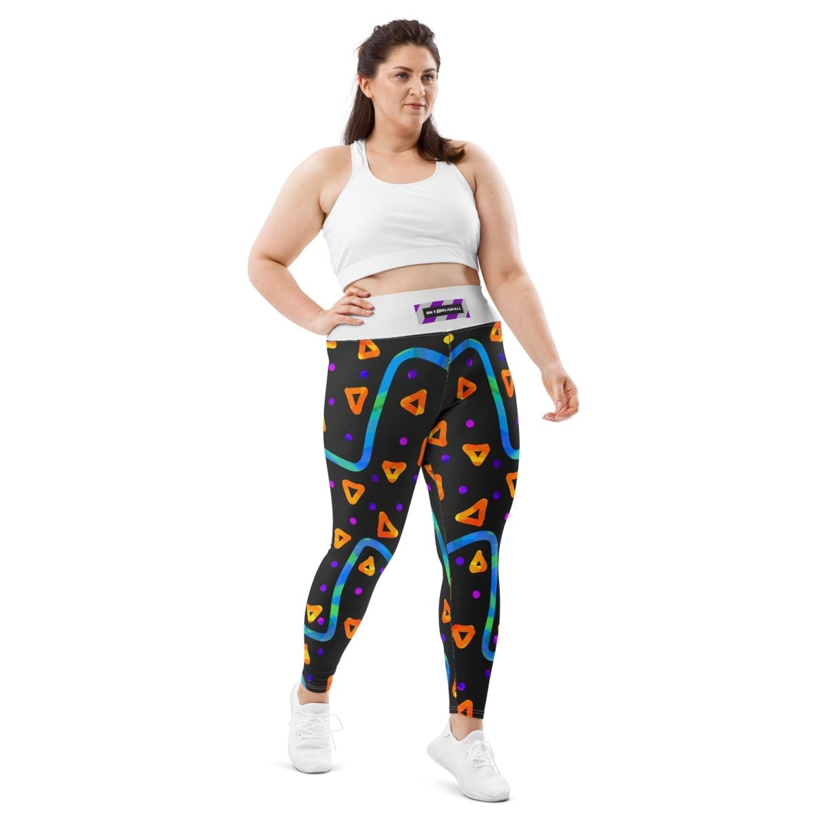 Wild Energy Orange Plus Size Leggings from Sky Brundall Concepts