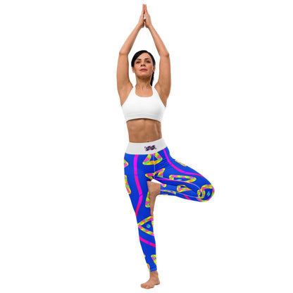 DWF Urban Jump Blue Yoga Leggings from Sky Brundall Concepts