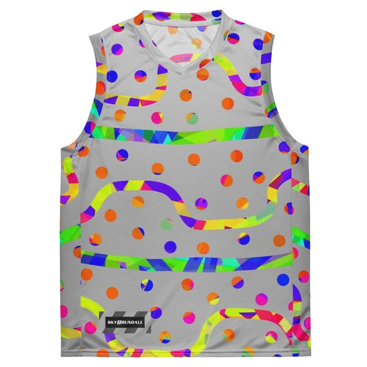 Dream Wave Festival - Rainbow Fiesta Recycled Unisex Basketball Jersey from Sky Brundall Concepts