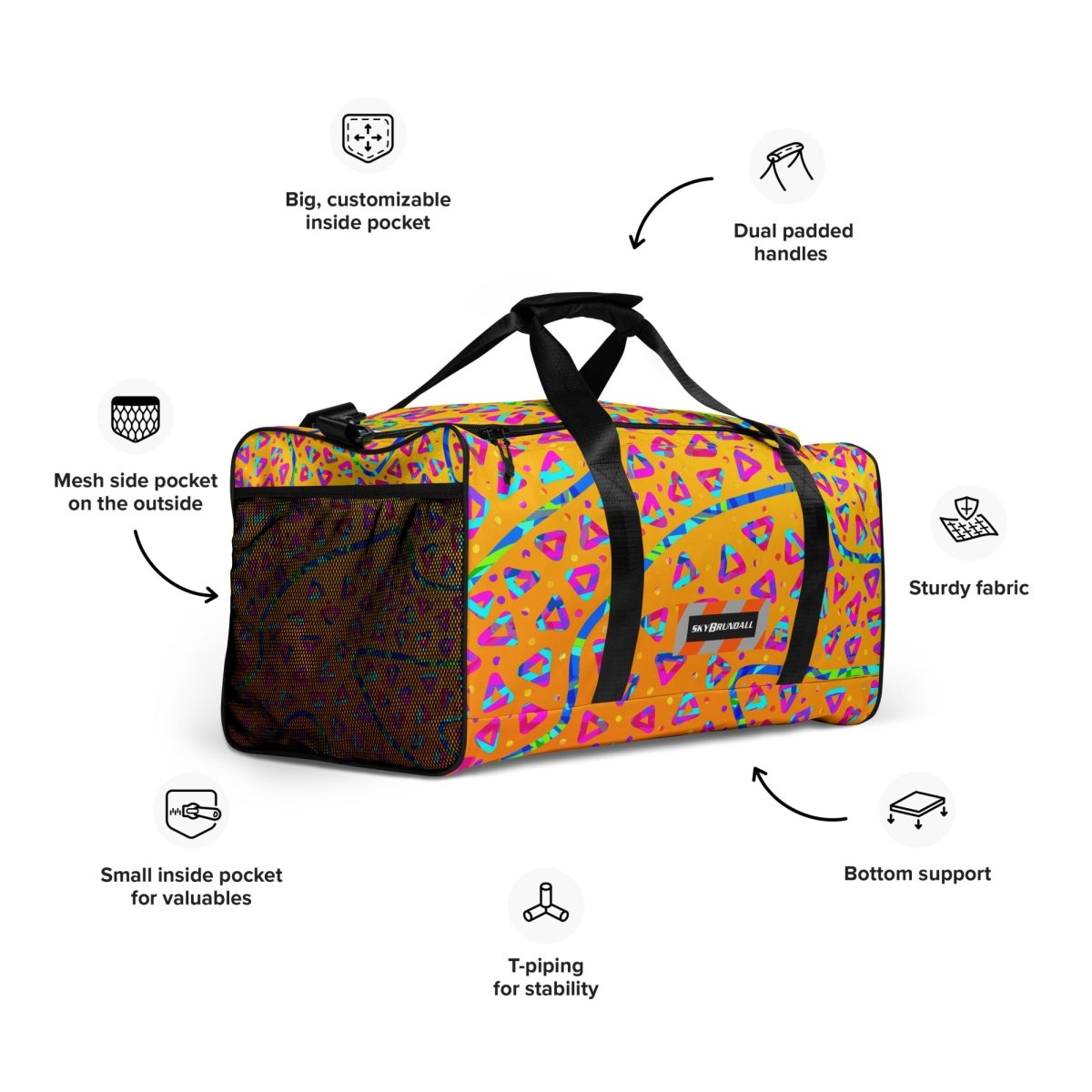 Dream Wave Festival - Electric Crumble 5 Duffle Bag from Sky Brundall Concepts