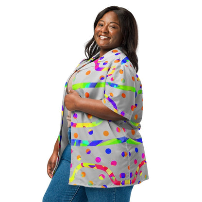 Rainbow Fiesta Unisex Button Shirt from Sky Brundall Concepts