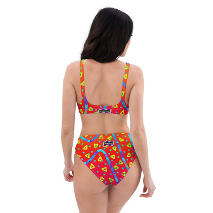 Warm Blaze Candy Rain High-waisted Bikini from Sky Brundall Concepts