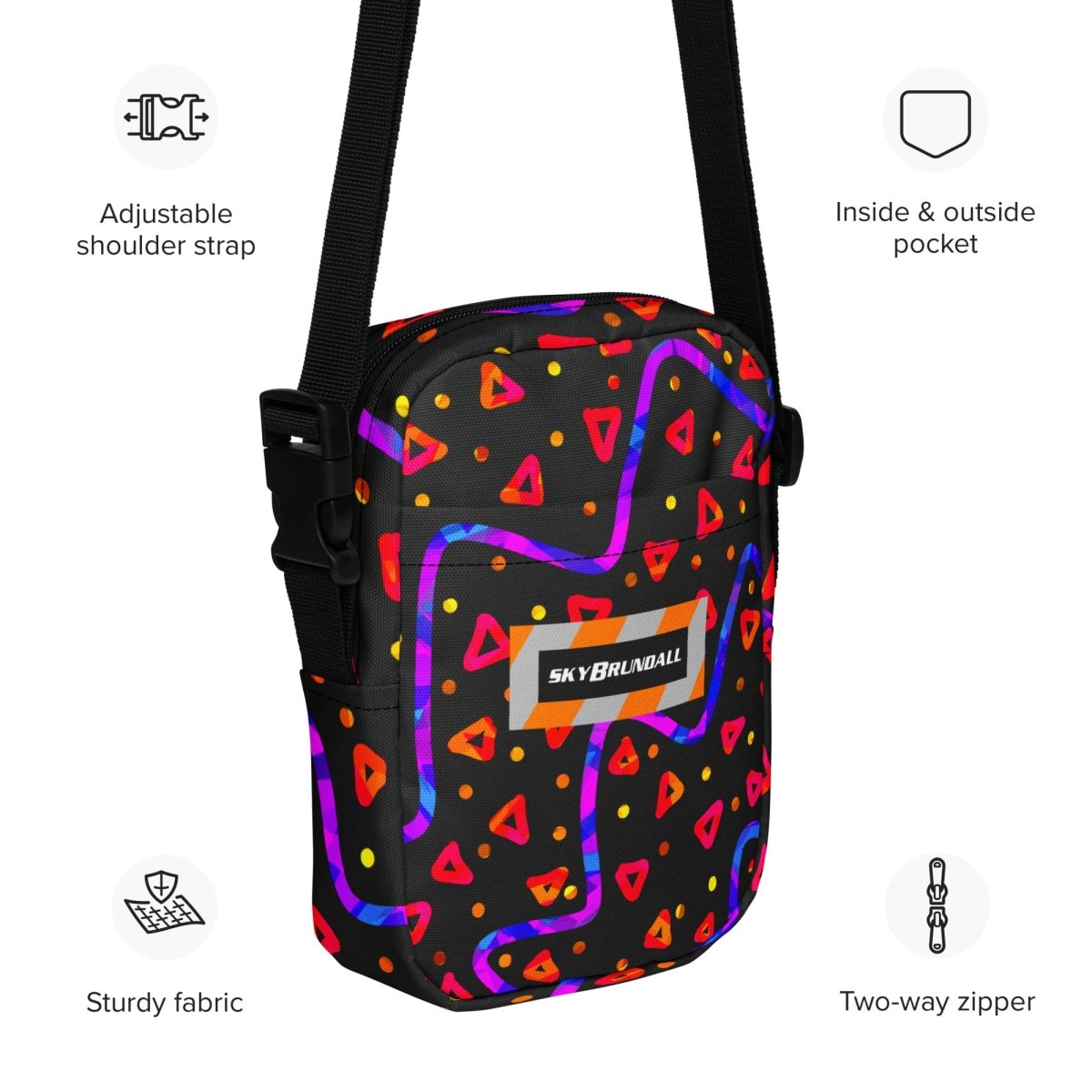 Wild Energy Red Utility Crossbody Bag from Sky Brundall Concepts