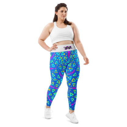Dream Wave Festival - Electric Crumble 8 All - Over Print Plus Size Leggings from Sky Brundall Concepts