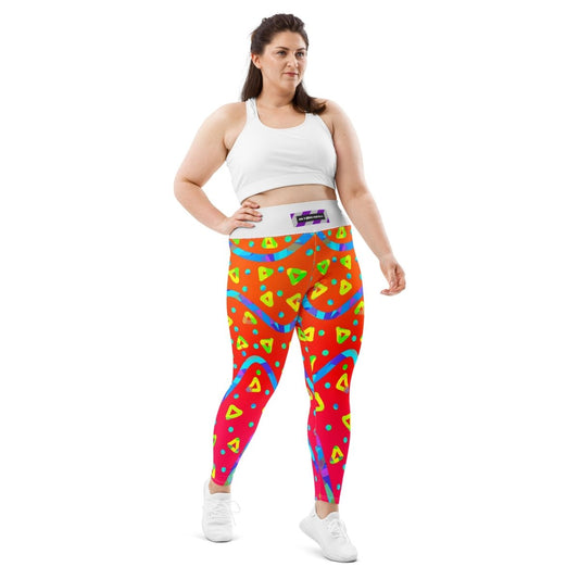 Warm Blaze Candy Rain Plus Size Leggings from Sky Brundall Concepts