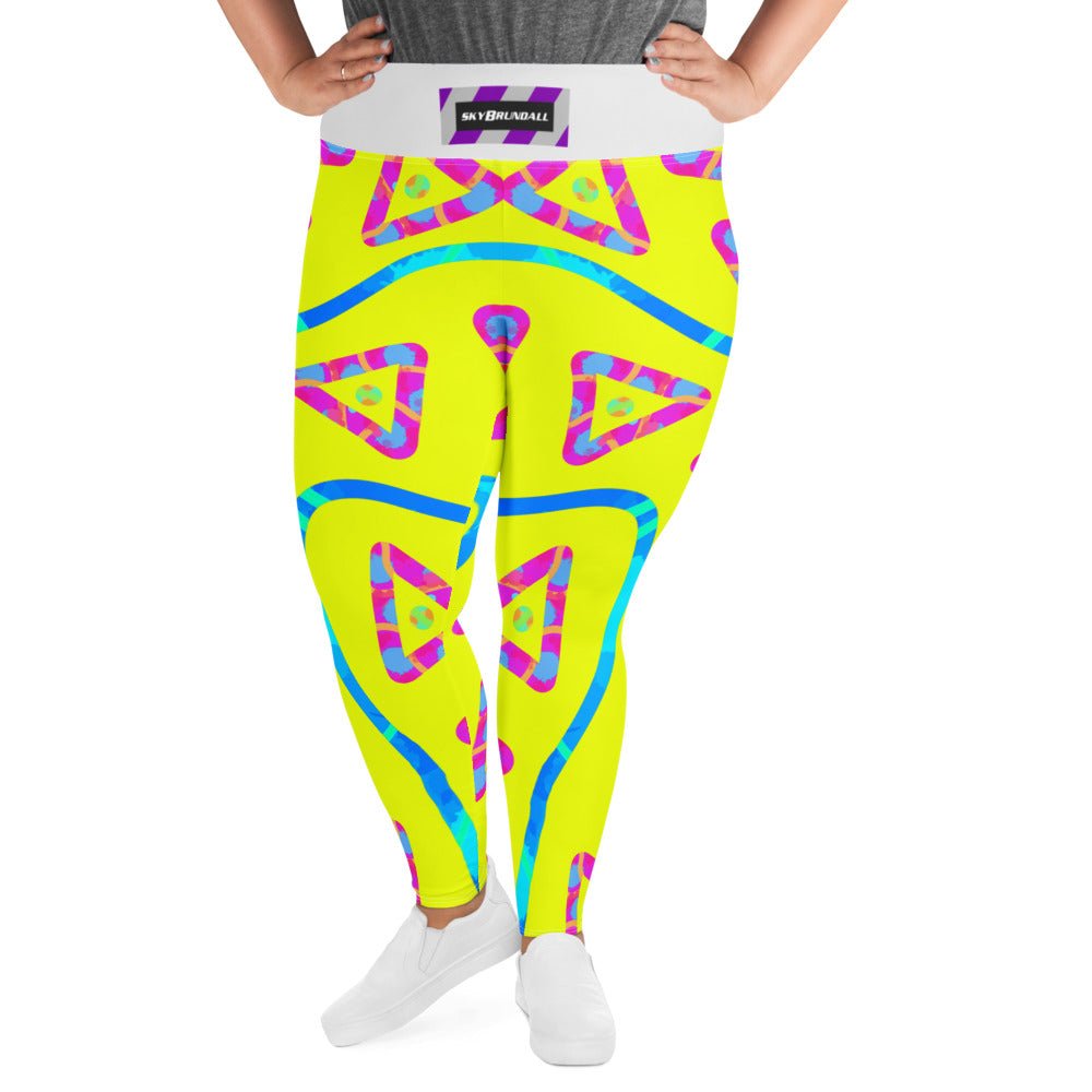 Urban Jump Yellow Plus Size Leggings from Sky Brundall Concepts