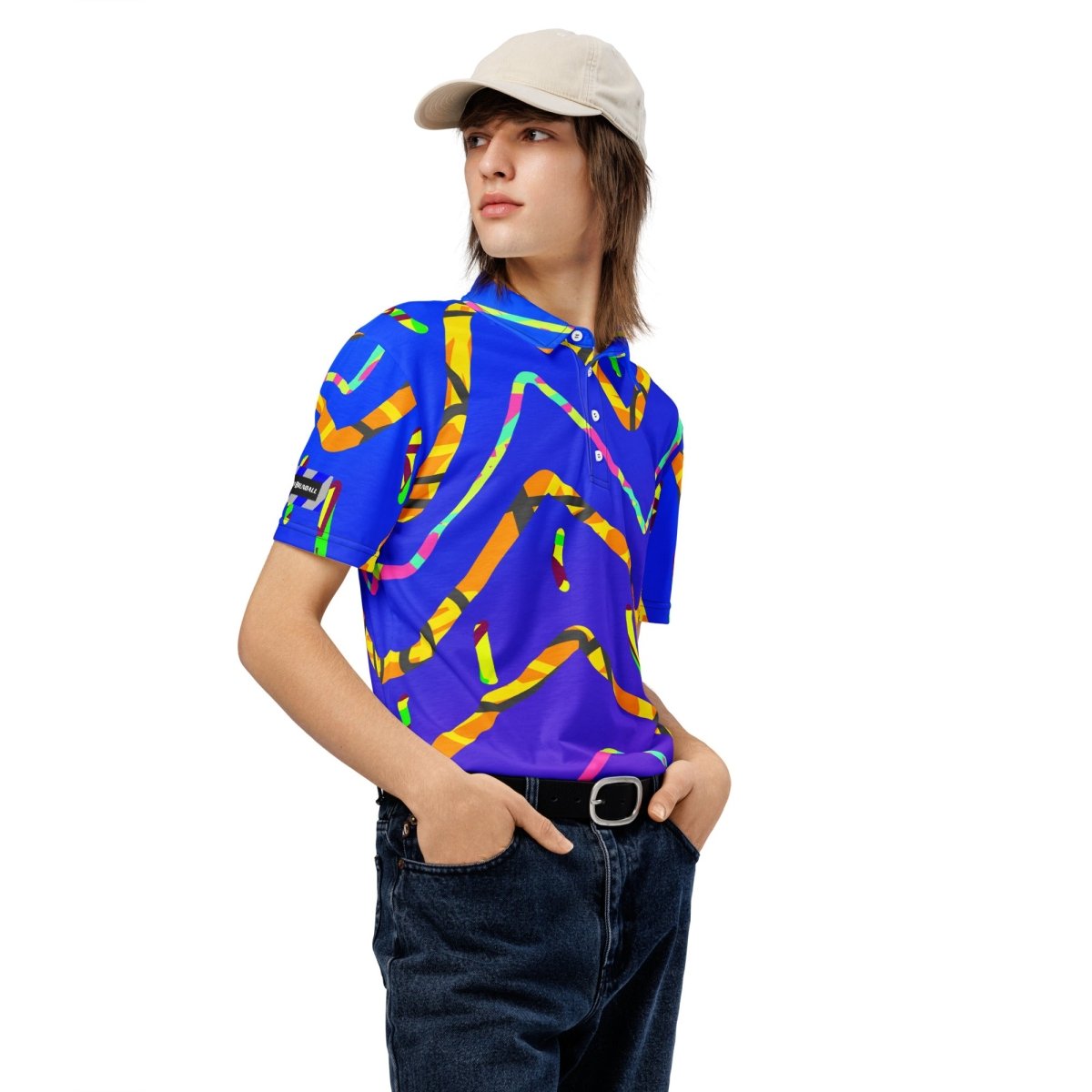 Dream Wave Festival - California Tiger Men’s Slim Fit Polo from Sky Brundall Concepts