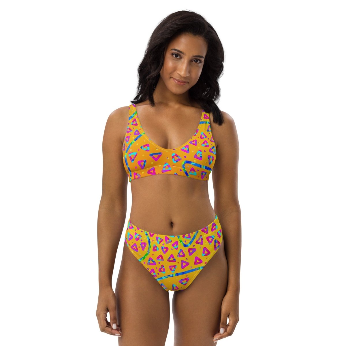 Dream Wave Festival - Electric Crumble 5 Recycled High - waisted Bikini from Sky Brundall Concepts