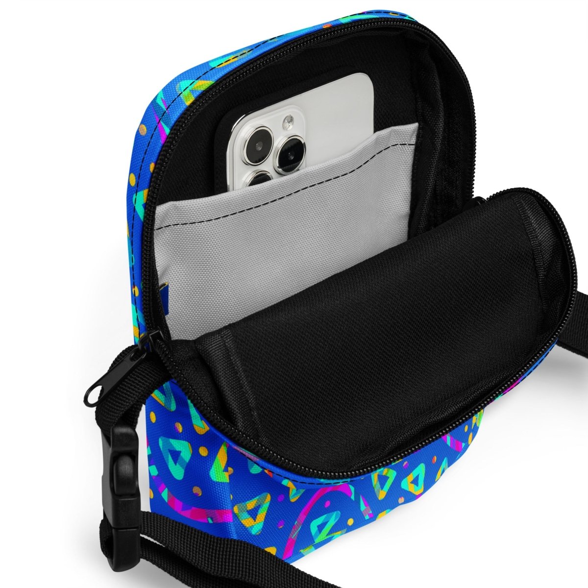 Electric Crumble Blue Utility Crossbody Bag from Sky Brundall Concepts
