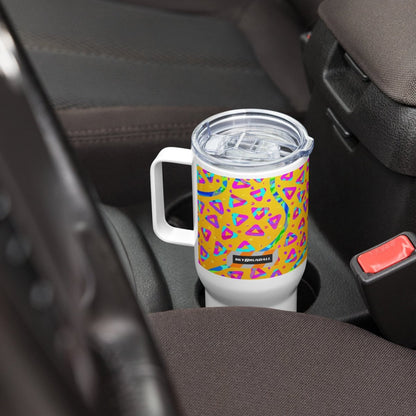 Electric Crumble Yellow Travel Mug from Sky Brundall Concepts