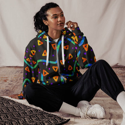 Wild Energy Orange Unisex Zip Hoodie from Sky Brundall Concepts