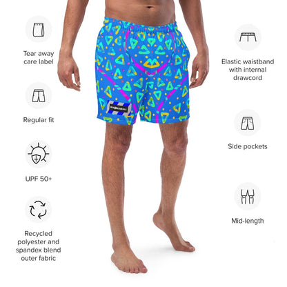 Electric Crumble Blue Swim Trunks from Sky Brundall Concepts