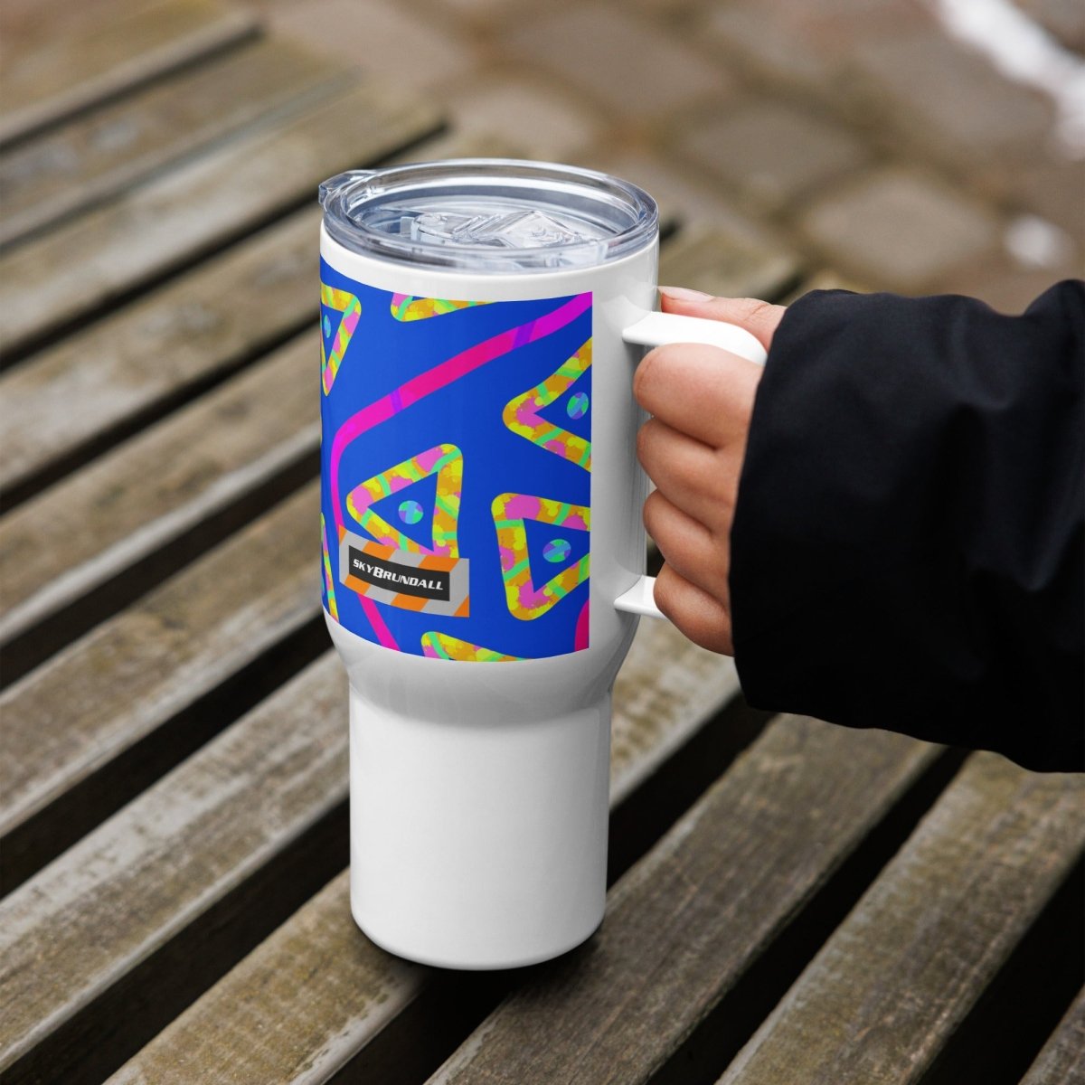 DWF Urban Jump Blue Travel Mug from Sky Brundall Concepts