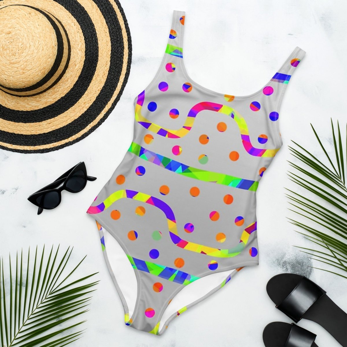 Rainbow Fiesta One-Piece Swimsuit from Sky Brundall Concepts