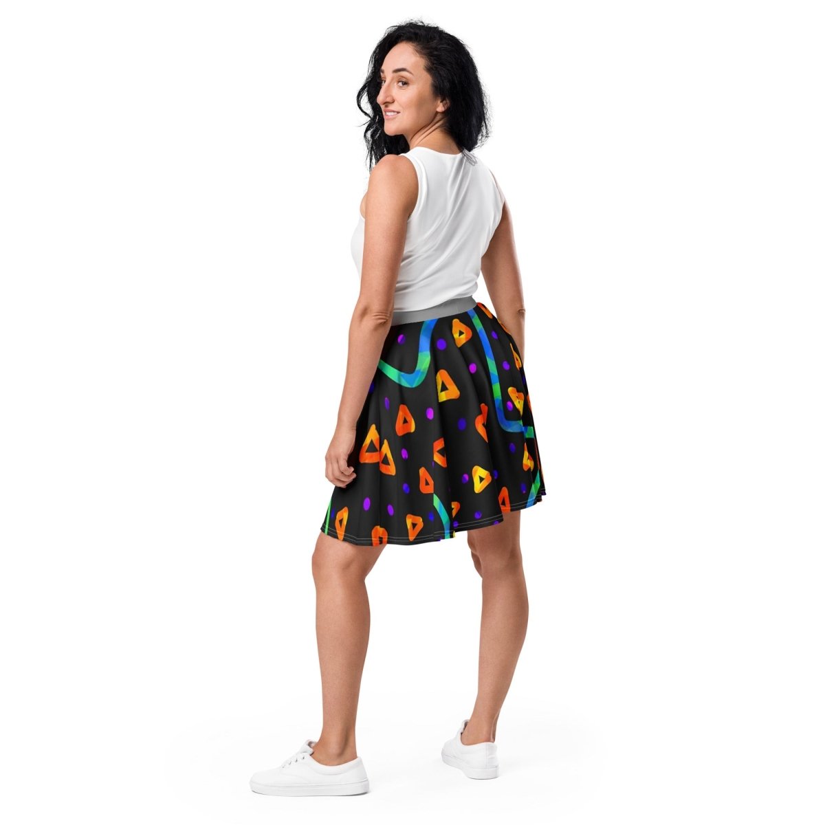Wild Energy Orange Skater Skirt from Sky Brundall Concepts