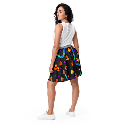 Wild Energy Orange Skater Skirt from Sky Brundall Concepts