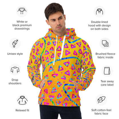 Electric Crumble Yellow Unisex Hoodie from Sky Brundall Concepts