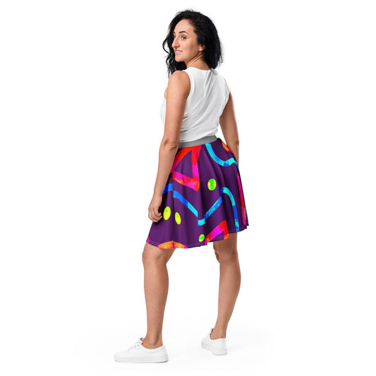 Dream Wave Festival - Arcade Crunch 2 Skater Skirt from Sky Brundall Concepts