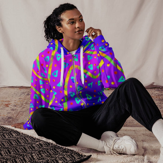 Dream Wave Festival - Cool Candy Rain Unisex Zip Hoodie from Sky Brundall Concepts
