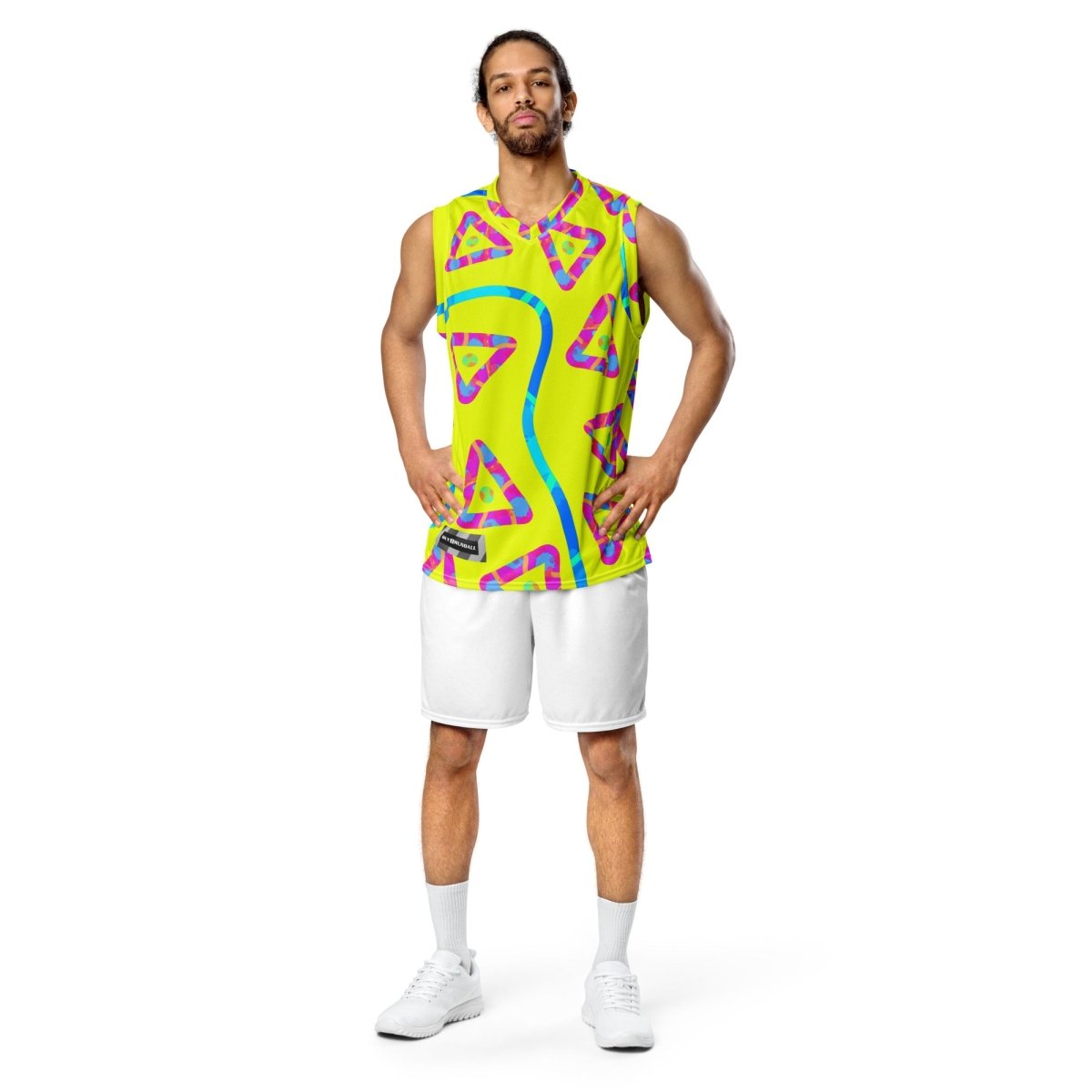 Urban Jump Yellow Unisex Basketball Jersey from Sky Brundall Concepts
