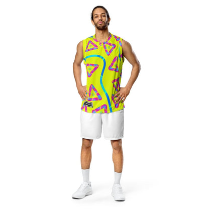 Urban Jump Yellow Unisex Basketball Jersey from Sky Brundall Concepts
