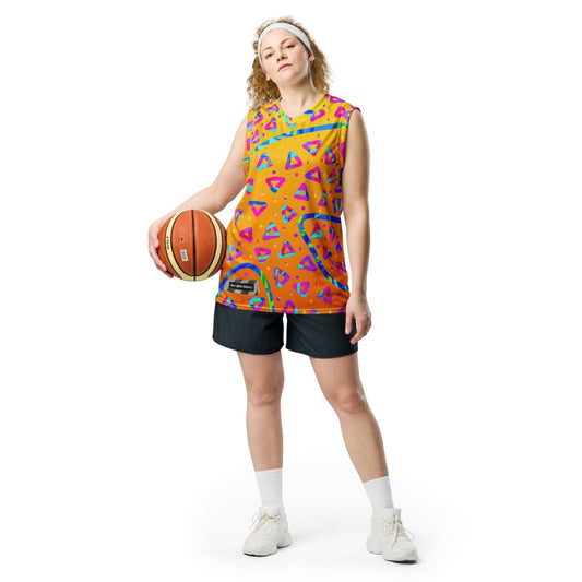 Dream Wave Festival - Electric Crumble 5 Recycled Unisex Basketball Jersey from Sky Brundall Concepts