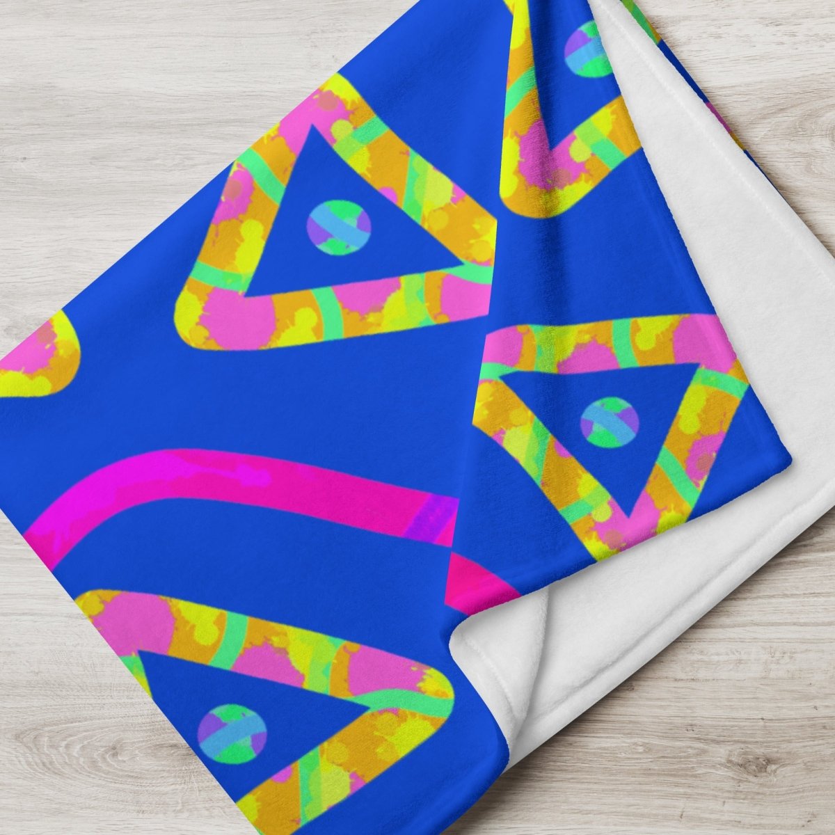 DWF Urban Jump Blue Throw Blanket from Sky Brundall Concepts