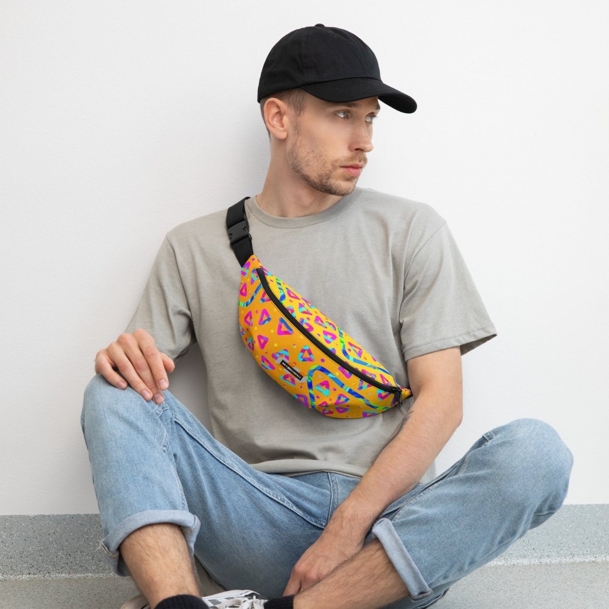 Electric Crumble Yellow Fanny Pack from Sky Brundall Concepts