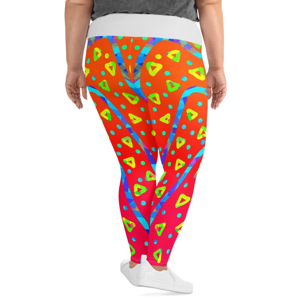 Warm Blaze Candy Rain Plus Size Leggings from Sky Brundall Concepts