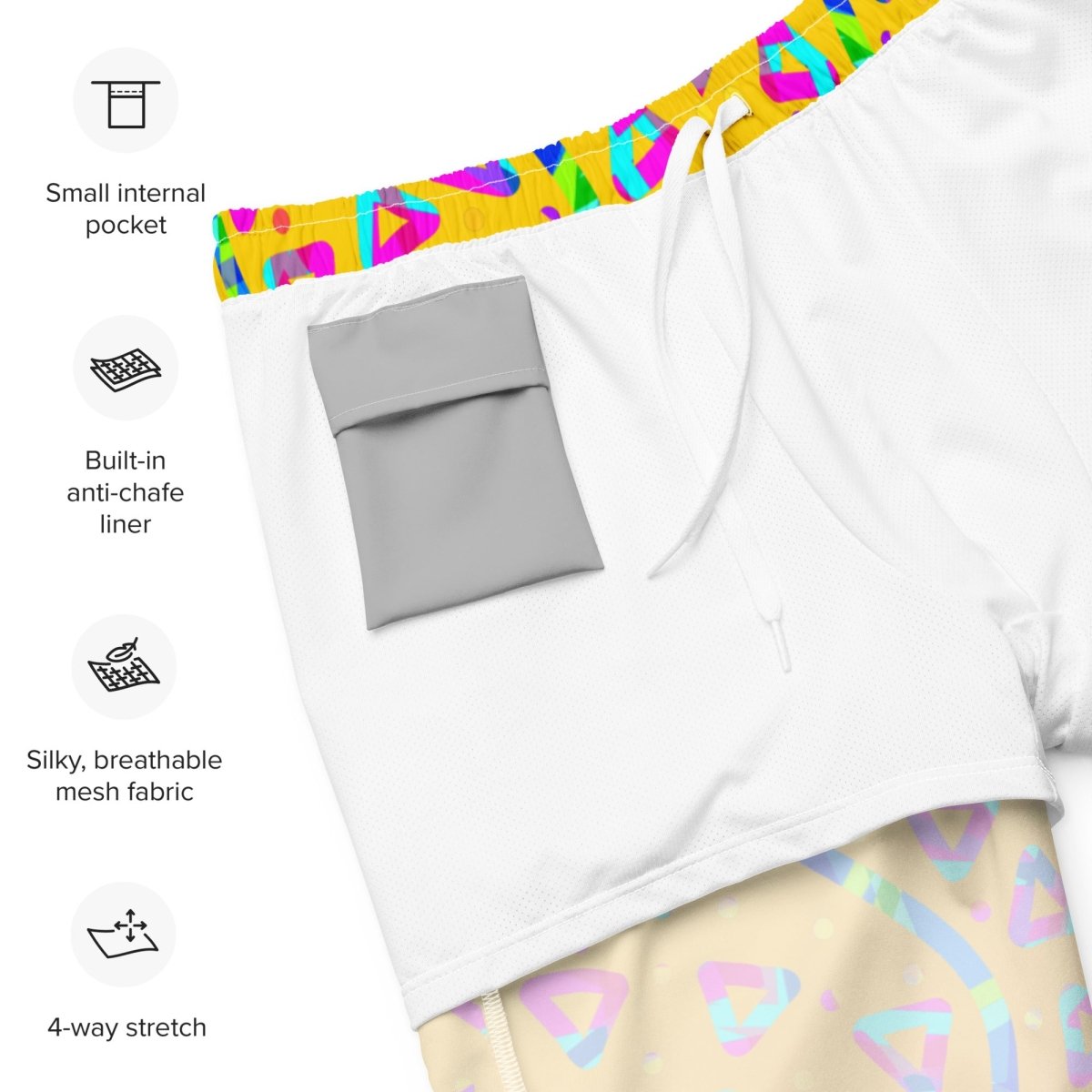 Electric Crumble Yellow Swim Trunks from Sky Brundall Concepts