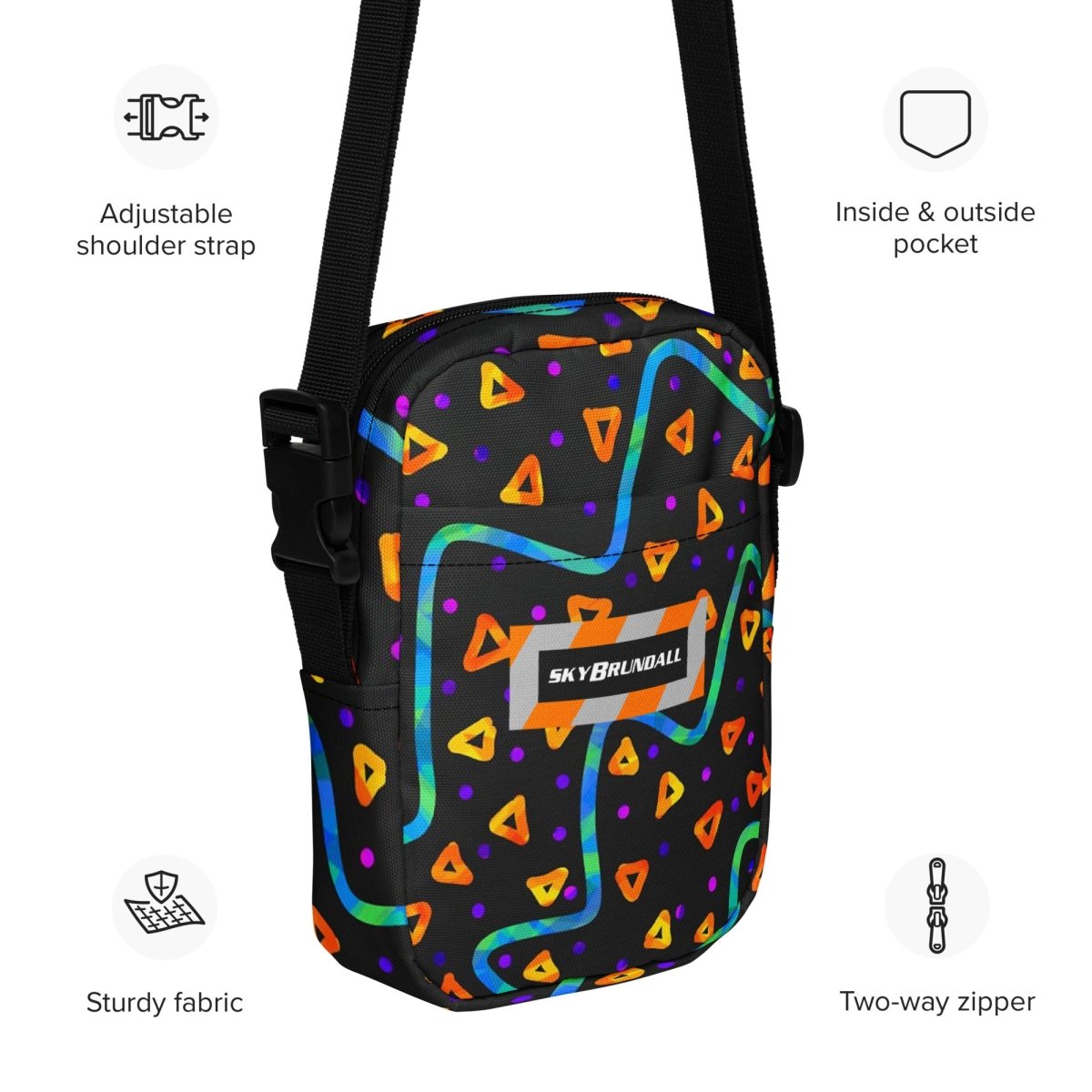 Wild Energy Orange Utility Crossbody Bag from Sky Brundall Concepts
