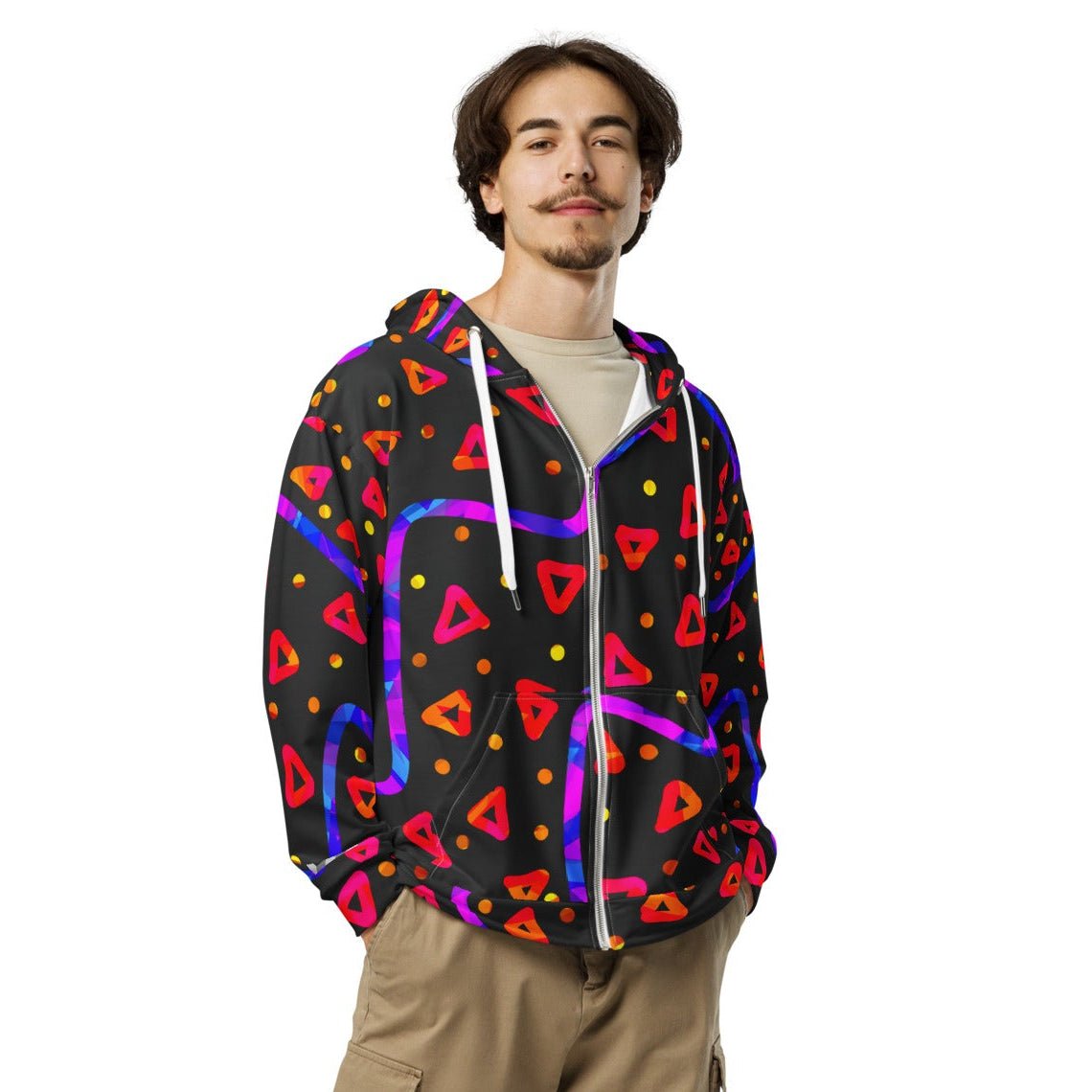 Wild Energy Red Unisex Zip Hoodie from Sky Brundall Concepts