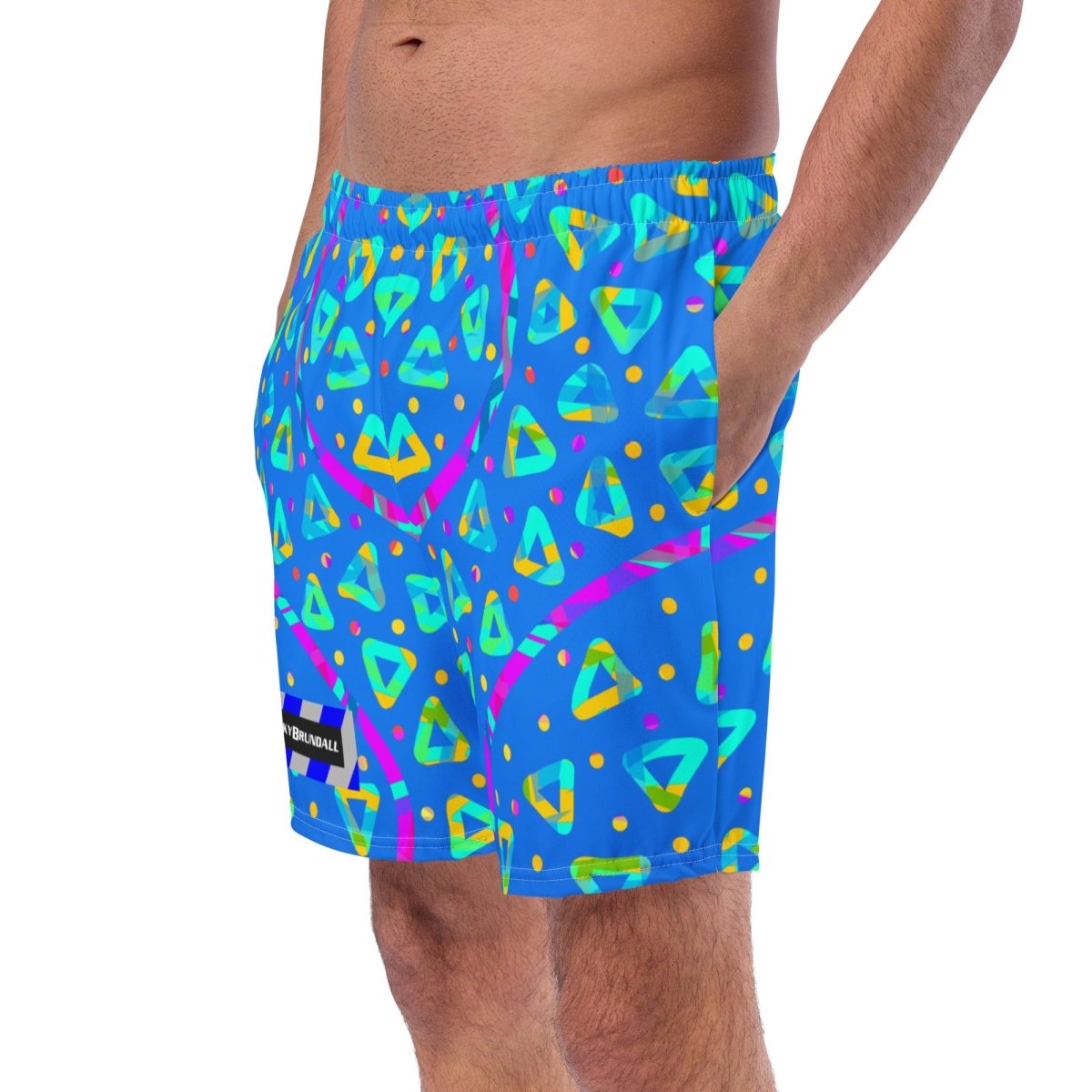 Electric Crumble Blue Swim Trunks from Sky Brundall Concepts