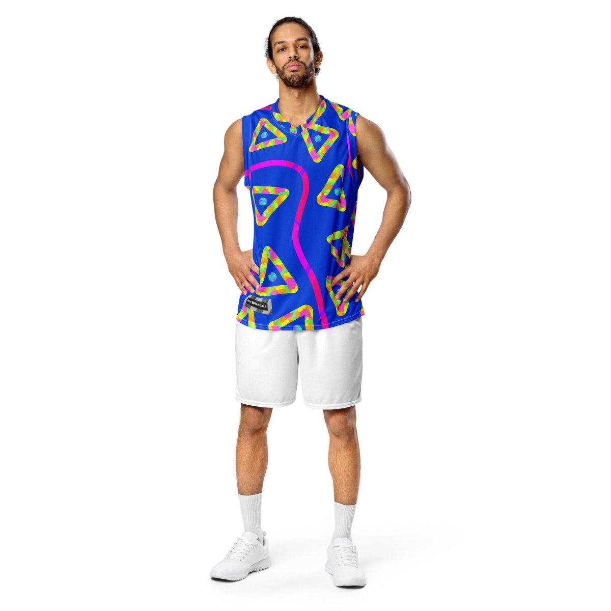 Urban Jump Blue Unisex Basketball Jersey from Sky Brundall Concepts